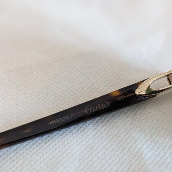 Authentic Cartier CT0275S 002 61 Aviator Pilot Sunglasses Havana Green Gold - Picture 10 of 12